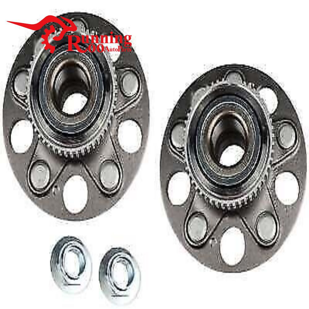 Pair Rear Wheel Bearing Hub Assy For Honda Accord CG CK CE FWD 5 Stud ABS